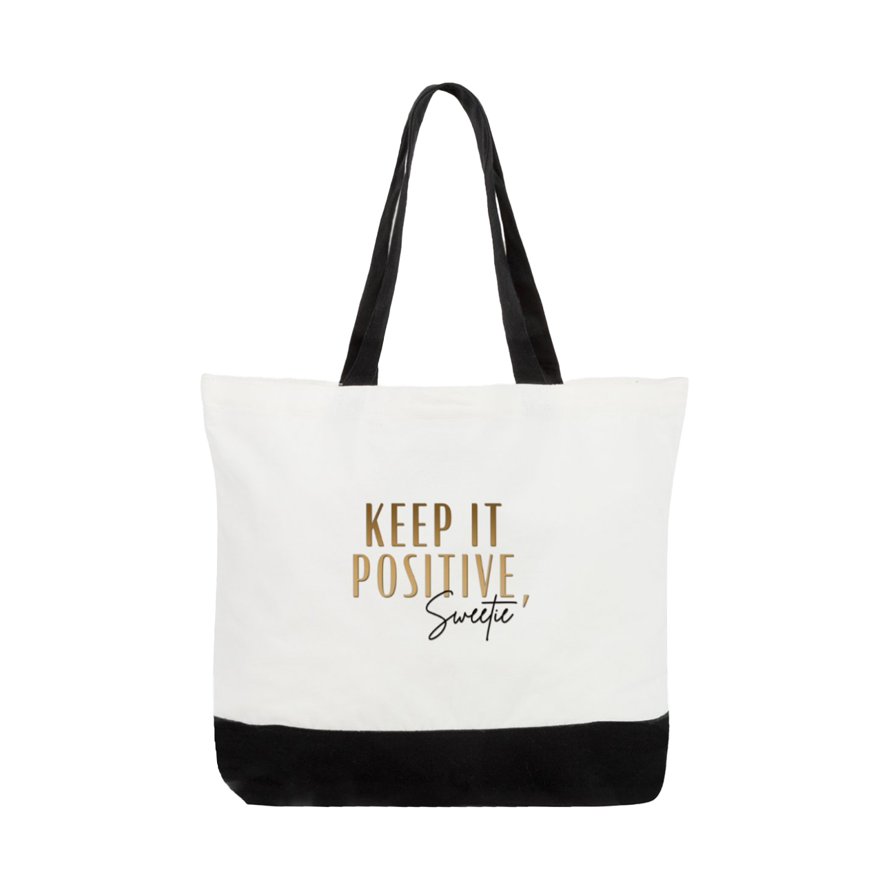 KEEP IT POSITIVE CANVAS TOTE