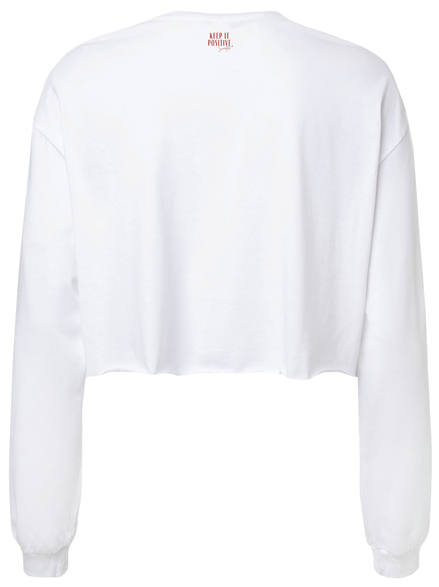 SWEETIES CROPPED LONG SLEEVE WHITE/RED