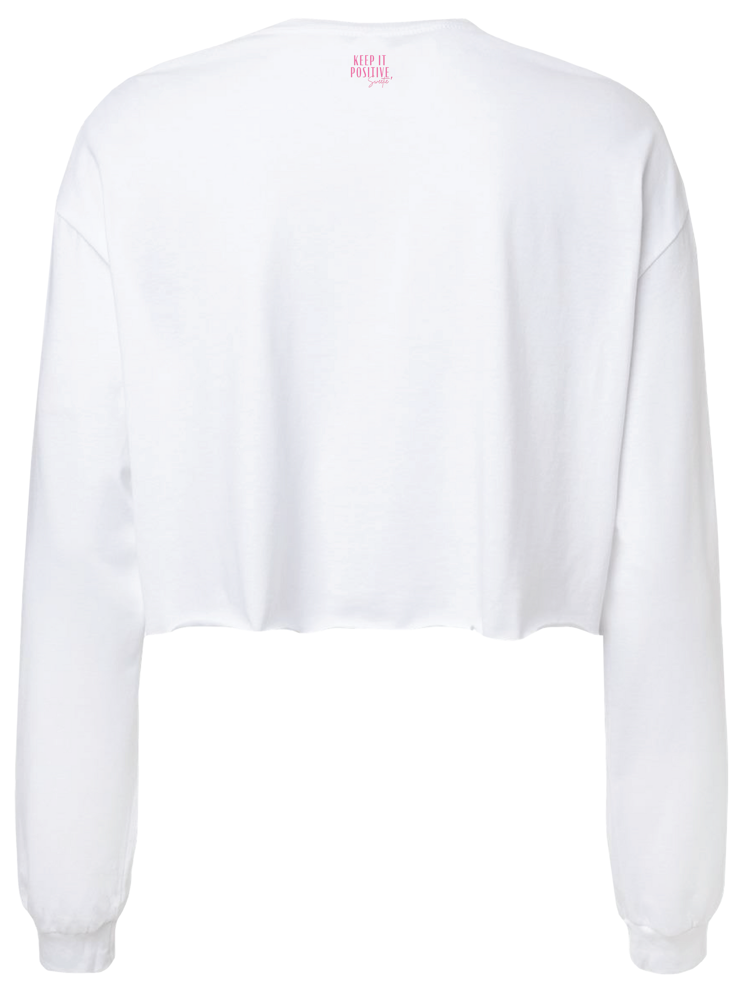 SWEETIES CROPPED LONG SLEEVE WHITE/PINK