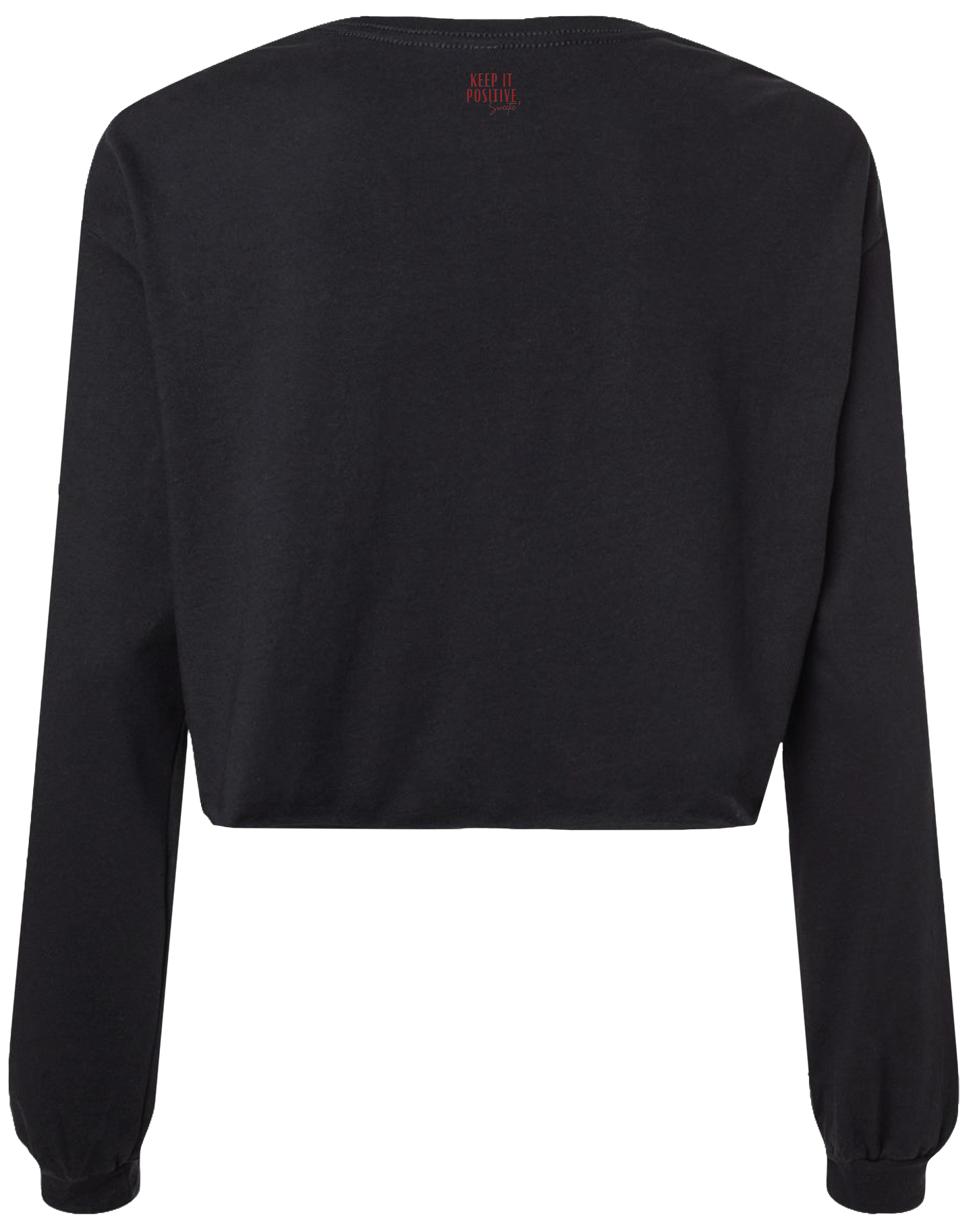 SWEETIES CROPPED LONG SLEEVE BLACK/RED