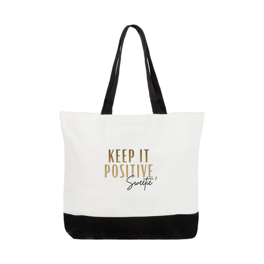 Keep It Positive Canvas Tote