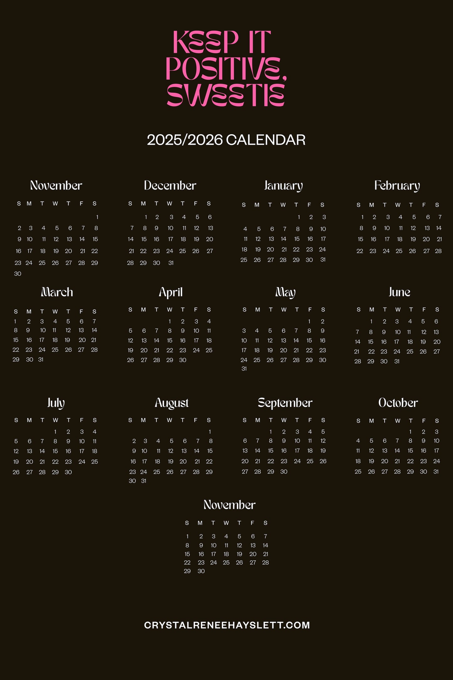 KIPS 2025/26 Poster Calendar