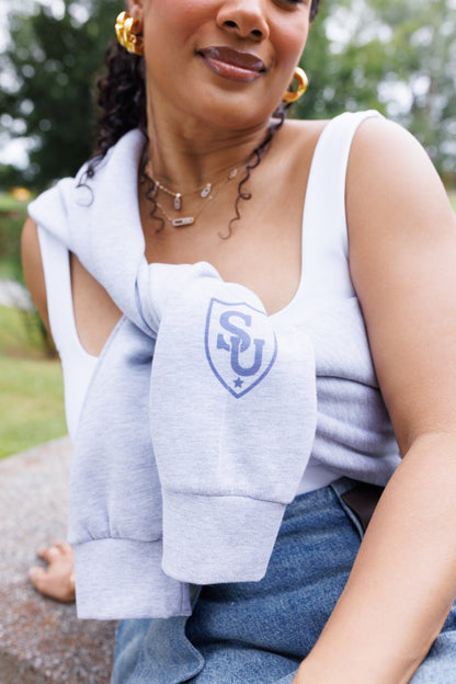 Sweeties University hoodie, worn detail